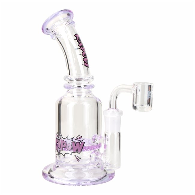 KAPOW 7.5'' BENT NECK HONEYCOMB DISK PERK  DAB RIG C4013