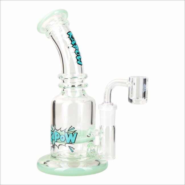 KAPOW 7.5'' BENT NECK HONEYCOMB DISK PERK  DAB RIG C4013