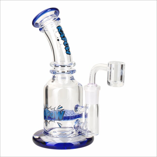 KAPOW 7.5'' BENT NECK HONEYCOMB DISK PERK  DAB RIG C4013
