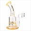 KAPOW 7.5'' BENT NECK HONEYCOMB DISK PERK  DAB RIG C4013
