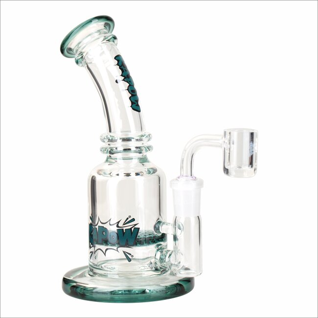 KAPOW 7.5'' BENT NECK HONEYCOMB DISK PERK  DAB RIG C4013
