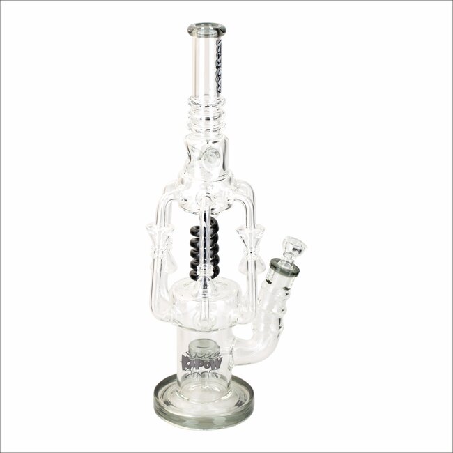 KAPOW 18'' SPIRAL COIL WITH JELLY FISH PERC RECYCLER WATER PIPE C1576-1