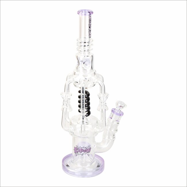 KAPOW 18'' SPIRAL COIL WITH JELLY FISH PERC RECYCLER WATER PIPE C1576-1