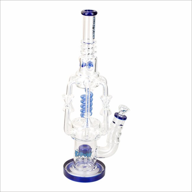 KAPOW 18'' SPIRAL COIL WITH JELLY FISH PERC RECYCLER WATER PIPE C1576-1