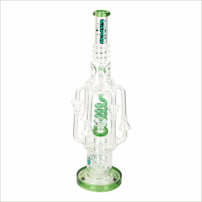 KAPOW 18'' SPIRAL COIL WITH JELLY FISH PERC RECYCLER WATER PIPE C1576-1