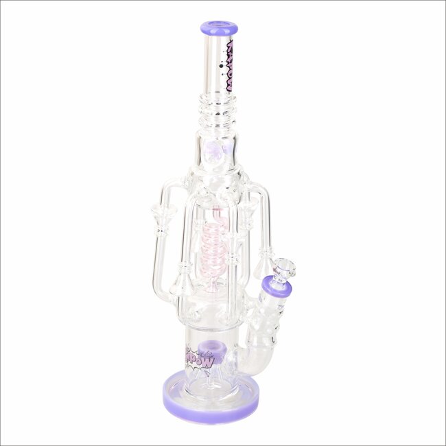KAPOW 18'' SPIRAL COIL WITH JELLY FISH PERC RECYCLER WATER PIPE C1576-1