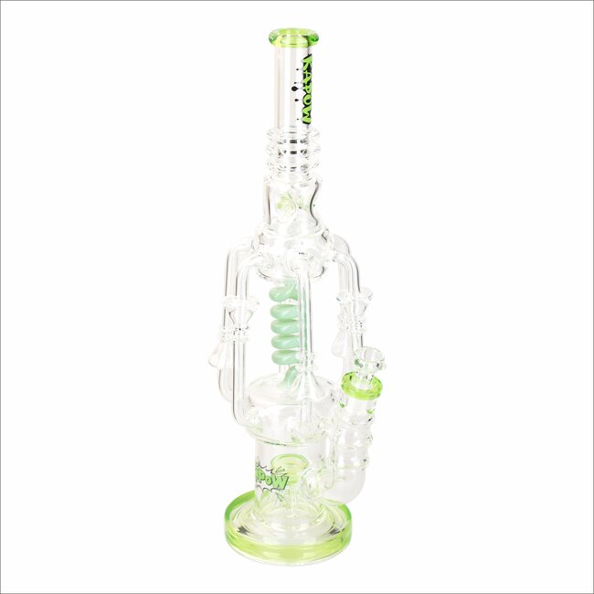 KAPOW 18'' SPIRAL COIL WITH JELLY FISH PERC RECYCLER WATER PIPE C1576-1