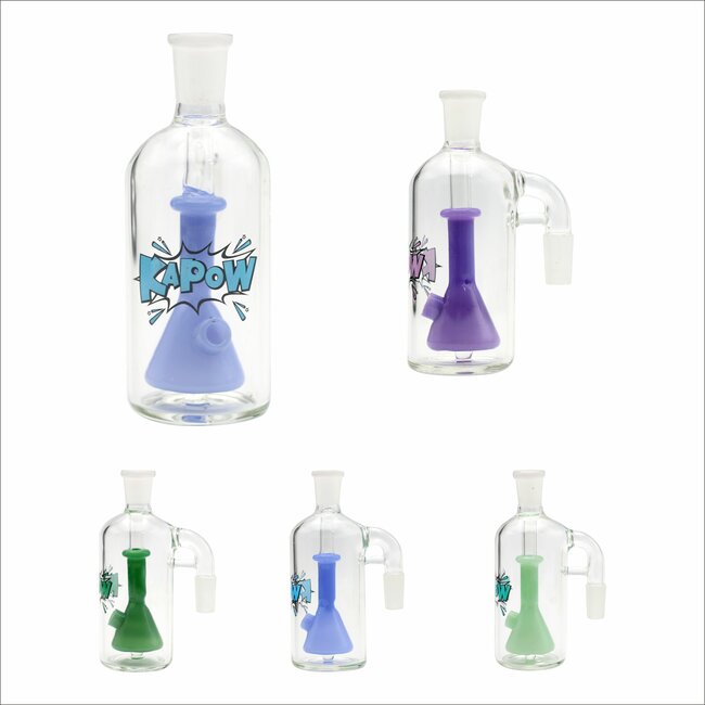 KAPOW 14MM  BEAKER PERC 90DEGREE ASH CATCHER CE119