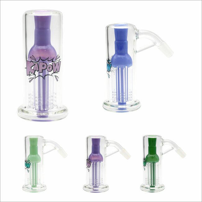 KAPOW 14MM  45 DEGREE 6 ARM TREE PERCOLATOR ASH CATCHER  CE116