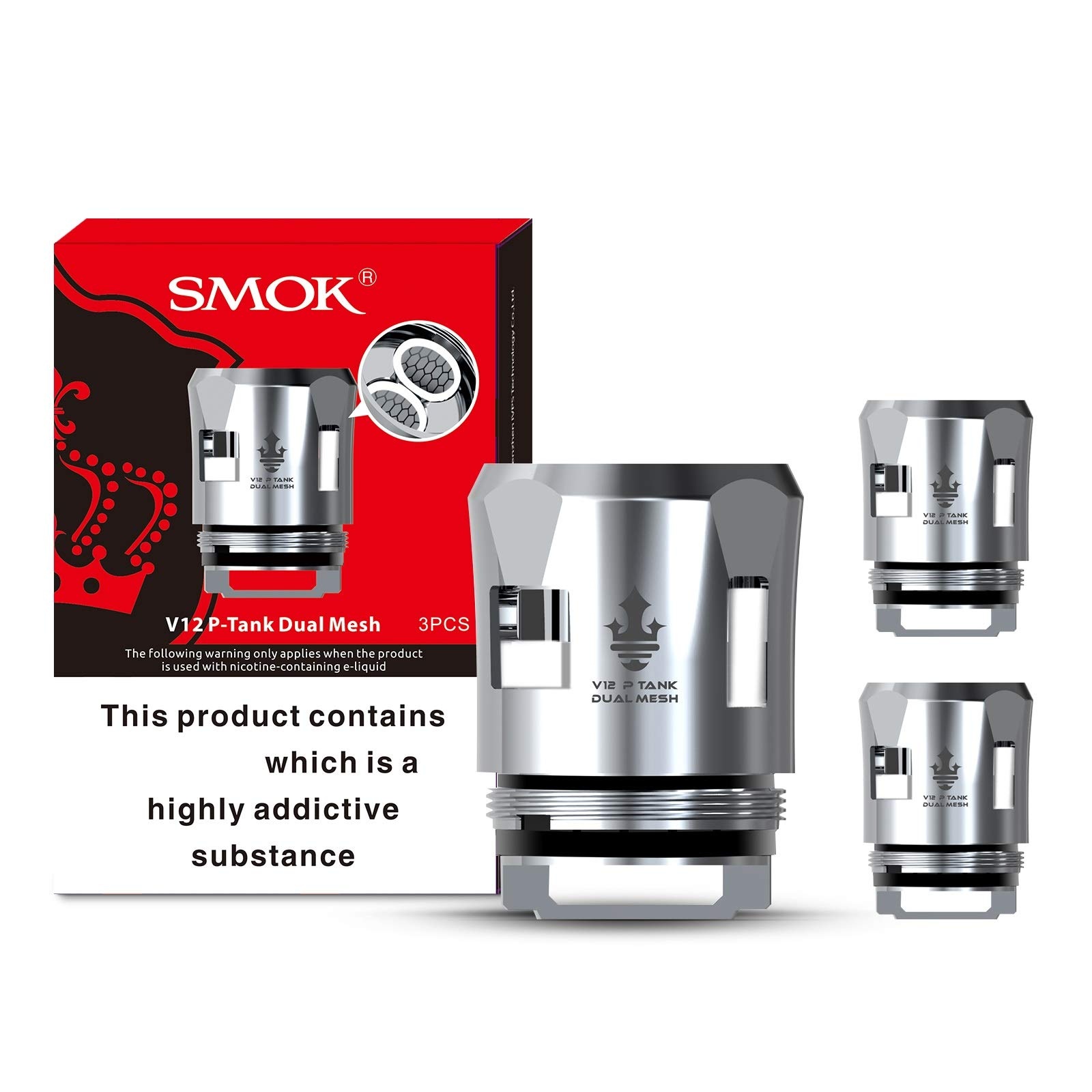 SMOK V12 P-TANK REPLACEMENT COIL DUAL MESH 0.2 OHM single 11