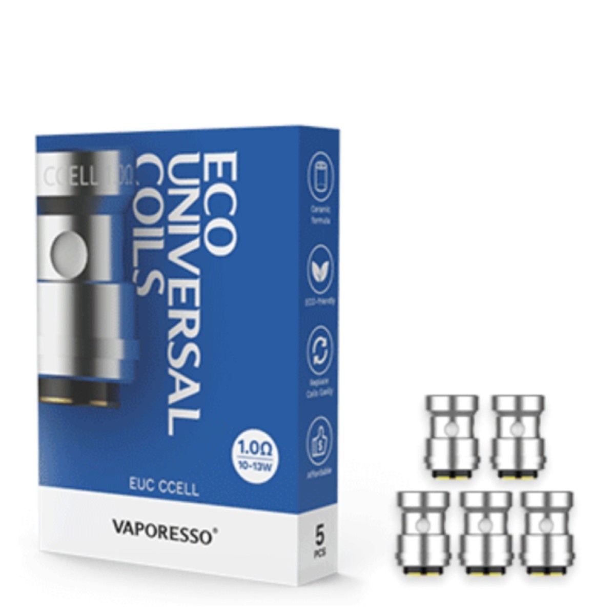 VAPORESSO ECO UNIVERSAL REPLACEMENT COIL 1.0 OHM(10-13W) single 11