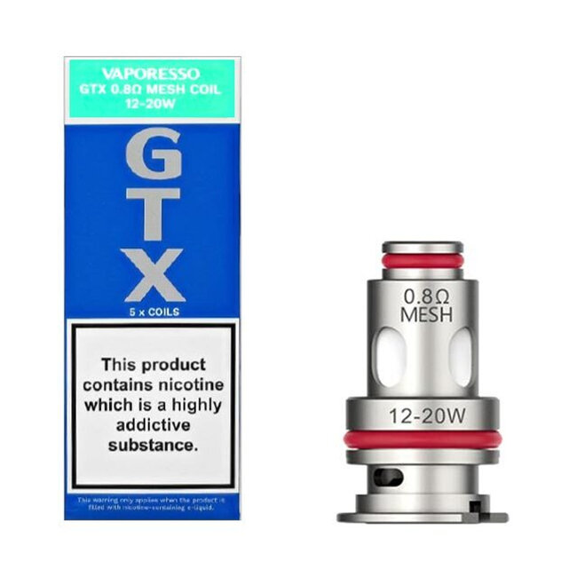 VAPORESSO VAPORESSO GTX 0.8 OHM REPLACEMENT MESH COIL 12-20W(5 PCS)