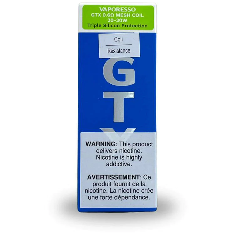 VAPORESSO GTX 0.6 OHM REPLACEMENT MESH COIL TRIPLE SILICON 20-30W 11