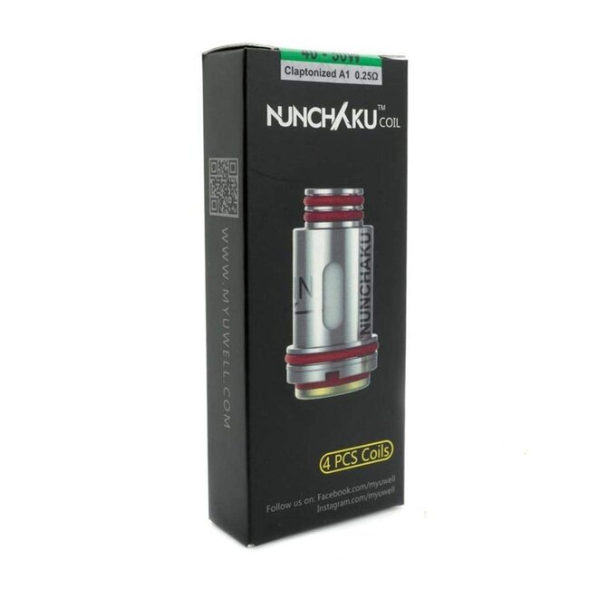 UWELL UWELL NUNCHAKU 0.25OHM CLAPTONIZED  A1 40-50 W (4 PACK)