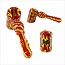 EXOTIC 5'' FULL WIG WAG HAMMER GLASS HAND PIPE CS120