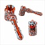 EXOTIC 5'' FULL WIG WAG HAMMER GLASS HAND PIPE CS120