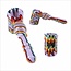 EXOTIC 5'' FULL WIG WAG HAMMER GLASS HAND PIPE CS120