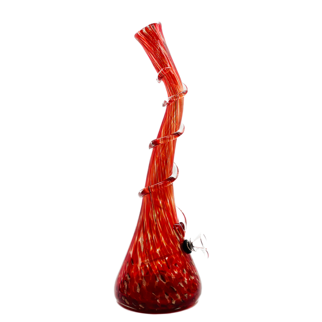 SOFT GLASS 16'' MELTED CONE TWIST WATER BONG MA-1609