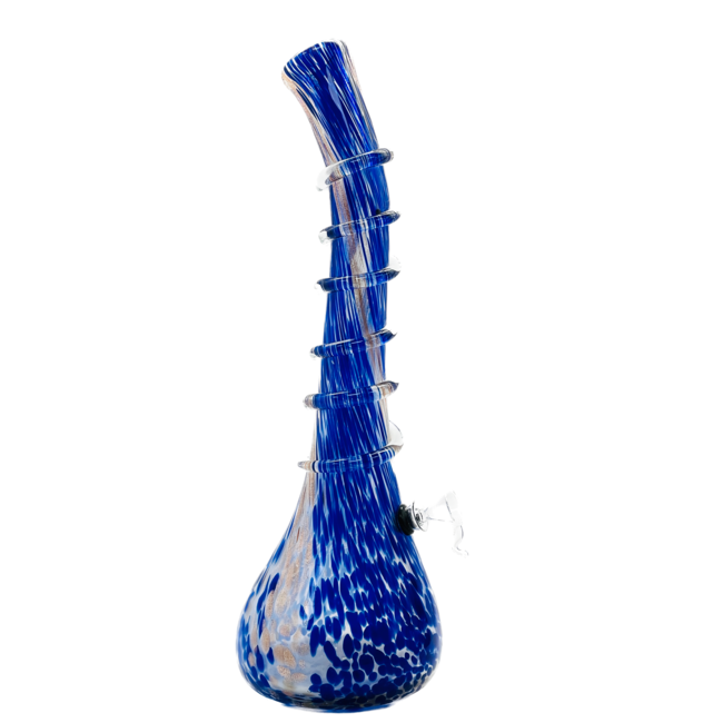 SOFT GLASS 16'' MELTED CONE TWIST WATER BONG MA-1609