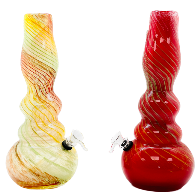 SOFT GLASS 12'' ROUND BASE WATER BONG MA-1202