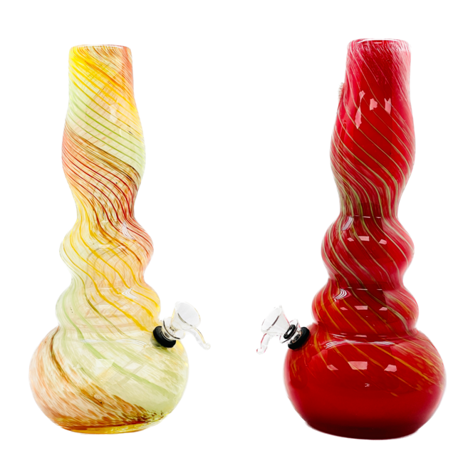 SOFT GLASS 12'' ROUND BASE WATER BONG MA-1202