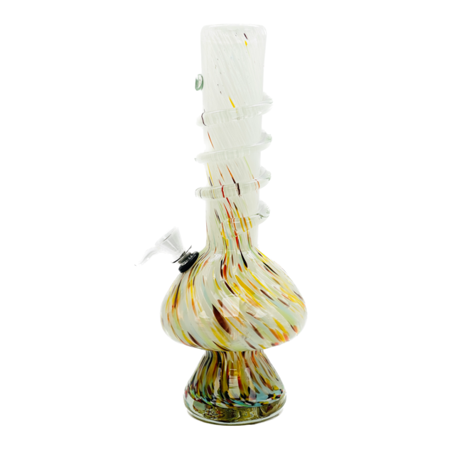 SOFT GLASS 12'' MUSHROOM BASE TWIST GRIP WATER BONG(MA-1227)