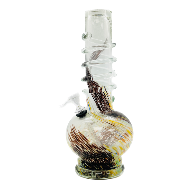 SOFT GLASS 12'' ROUND BASE WATER BONG(MA 1205)