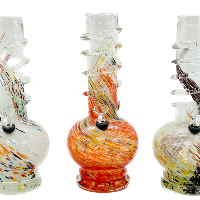 SOFT GLASS 12'' ROUND BASE WATER BONG(MA 1205)
