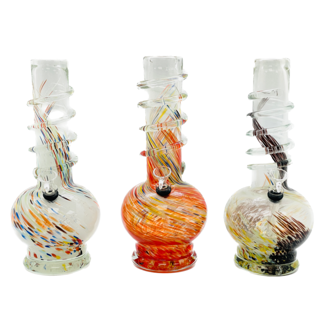 SOFT GLASS 12'' ROUND BASE WATER BONG(MA 1205)