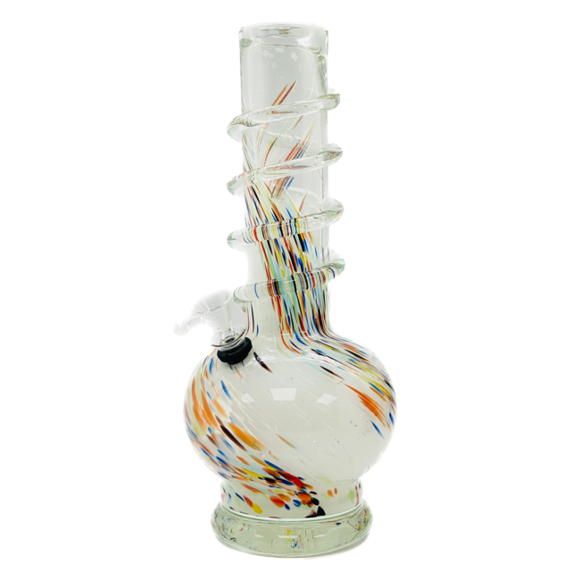 SOFT GLASS 12'' ROUND BASE WATER BONG(MA 1205)