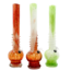 SOFT GLASS 18'' DUAL COLOR LONG NECK WITH RINGS WATER BONG MA-1803