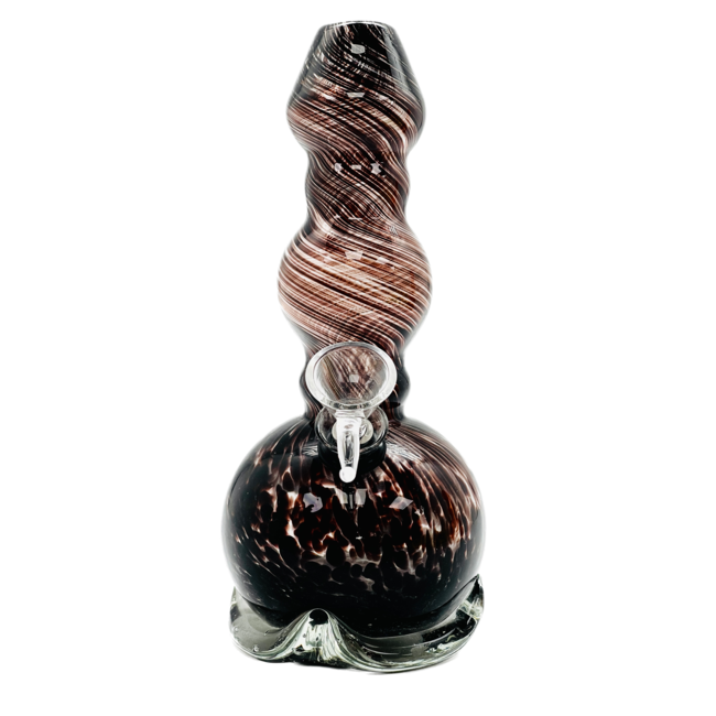 SOFT GLASS 8'' MINI ROUND BASE WATER BONG MA-0804