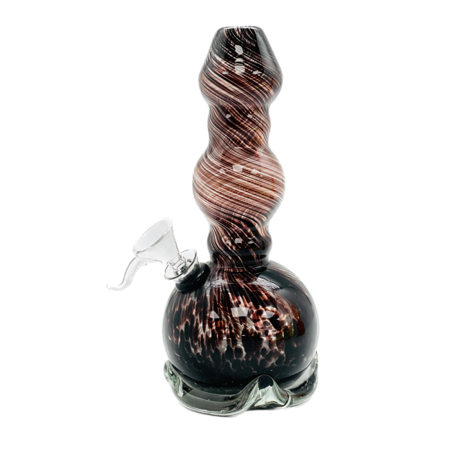 SOFT GLASS 8'' MINI ROUND BASE WATER BONG MA-0804
