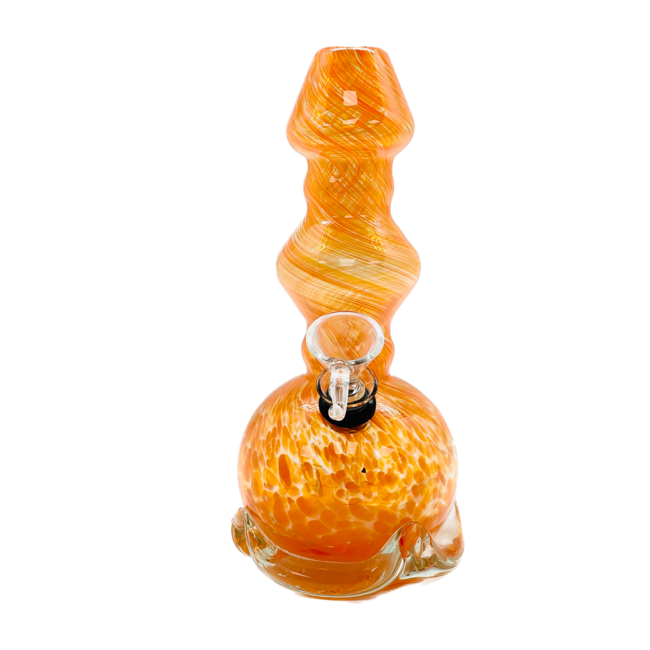SOFT GLASS 8'' MINI ROUND BASE WATER BONG MA-0804