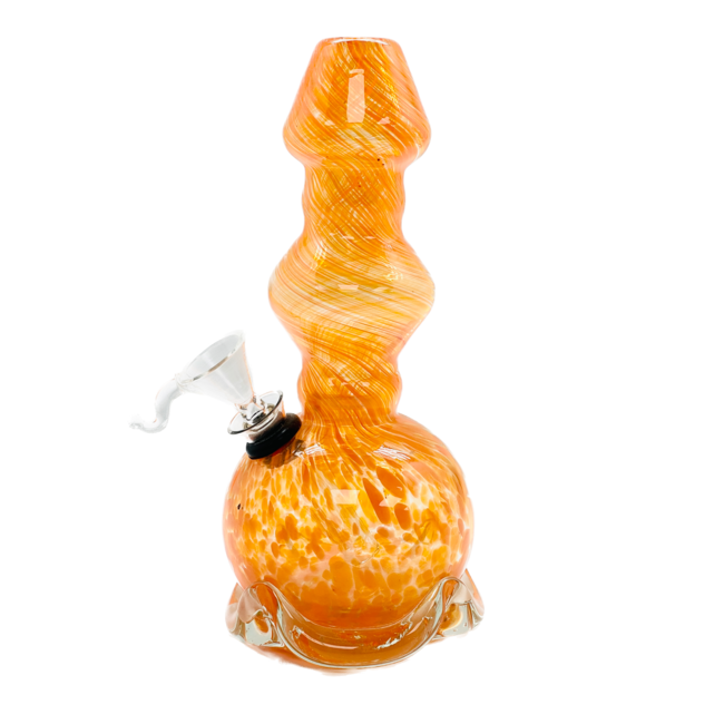 SOFT GLASS 8'' MINI ROUND BASE WATER BONG MA-0804