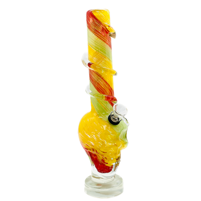 SOFT GLASS 12'' SKULL BASE WATER BONG (MA-1221)