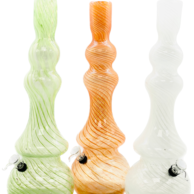 SOFT GLASS 17'' ROUND EXOTIC SHAPE WATER BONG - MA-1801