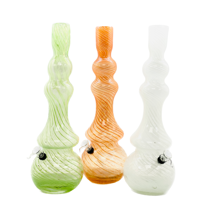 SOFT GLASS 17'' ROUND EXOTIC SHAPE WATER BONG - MA-1801