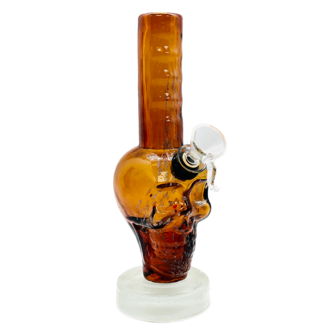 SOFT GLASS 8'' SMALL SKULL WATER BONG (MA-0824)
