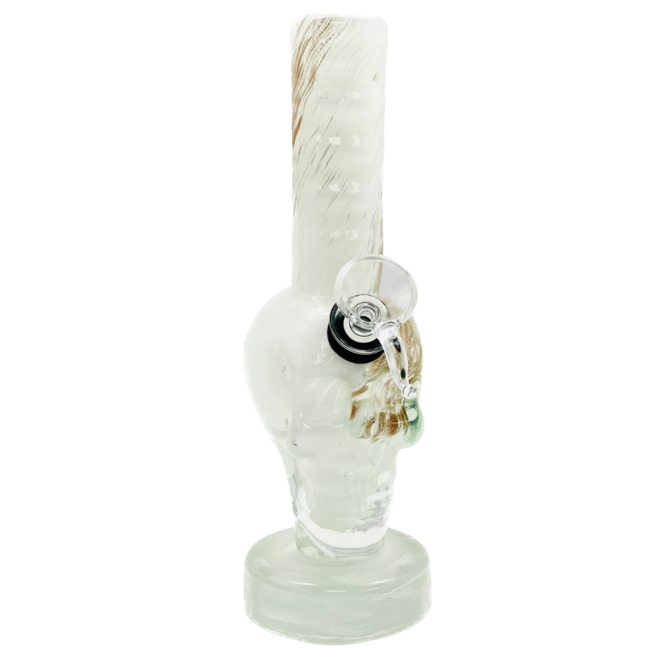 SOFT GLASS 8'' SMALL SKULL WATER BONG (MA-0824)