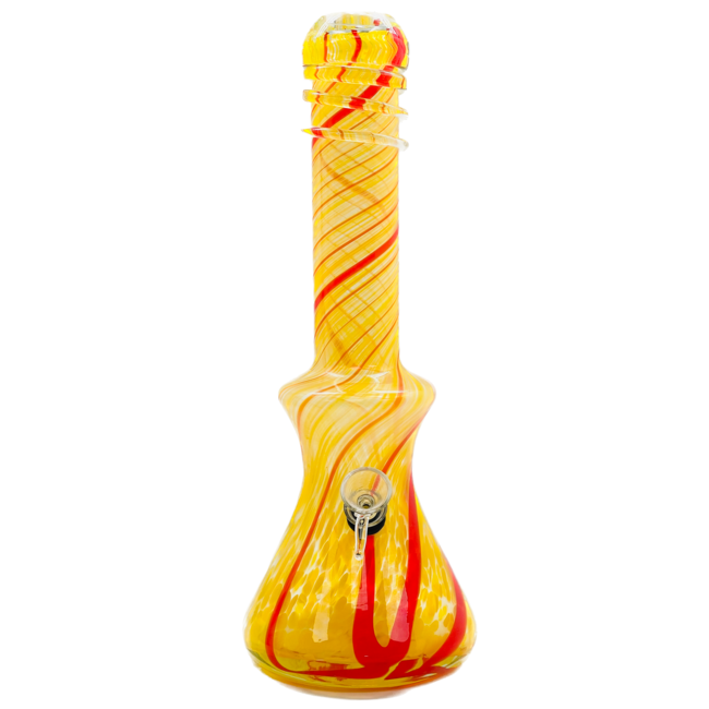 SOFT GLASS 13'' PINCHED BASE WITH NCEK  WATER BONG MA-1407