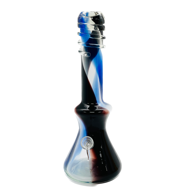 SOFT GLASS 13'' PINCHED BASE WITH NCEK  WATER BONG MA-1407