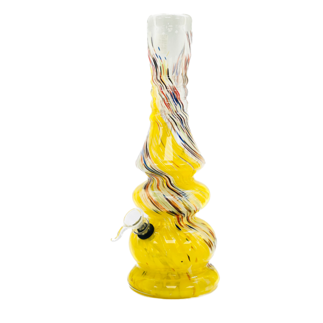 SOFT GLASS 12'' ROUND BASE WATER BONG (MA-1214)