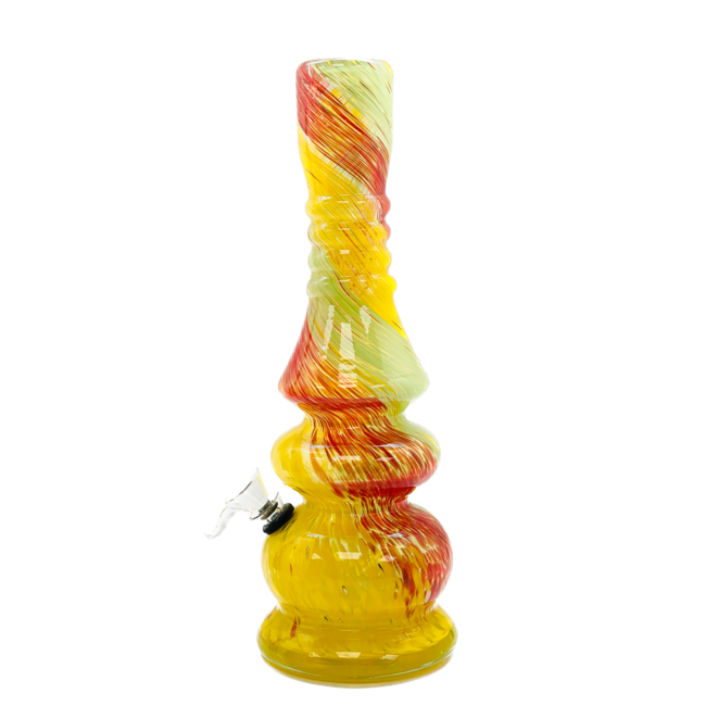 SOFT GLASS 12'' ROUND BASE WATER BONG (MA-1214)