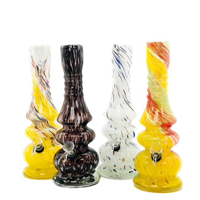 SOFT GLASS 12'' ROUND BASE WATER BONG (MA-1214)