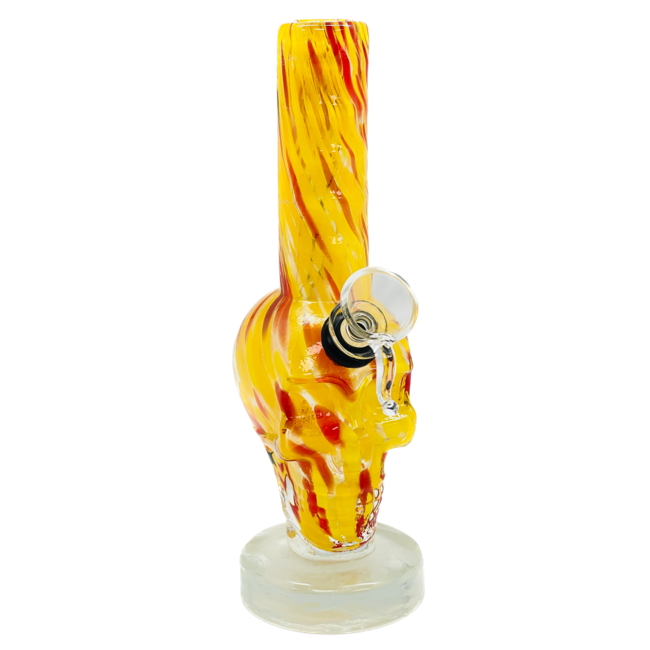 SOFT GLASS 8'' SMALL SKULL WATER BONG (MA-0824)