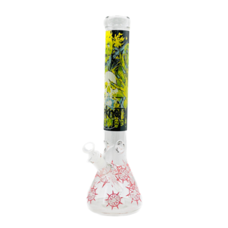 CHRYSTAL GLASS BEAKER  WATER BONG SLIPKNOT MA-S6 ( 8-16")