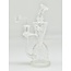 CRYSTAL GLASS 6.2'' DOUBLE RECYCLER WITH SAND BLASTING  C6289