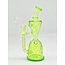 CRYSTAL GLASS 6.2'' DOUBLE RECYCLER WITH SAND BLASTING  C6289