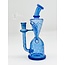 CRYSTAL GLASS 6.2'' DOUBLE RECYCLER WITH SAND BLASTING  C6289